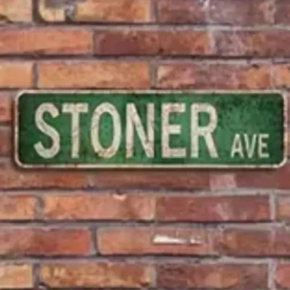 Metal Tin Sign (4''x16''/10cm*40cm) STONER AVE..NWT ..we bundle..enjoy - Picture 2 of 5